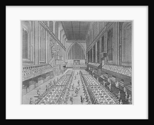 Interior view of the Guildhall on Lord Mayor's Day, City of London by Anonymous