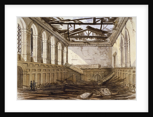 Ruins of the banqueting hall of Haberdashers' Hall, City of London by Anonymous