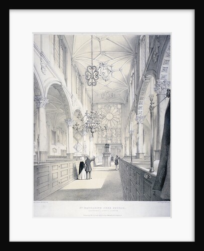 Interior view of the east end of the Church of St Katherine Cree, City of London by Day & Haghe