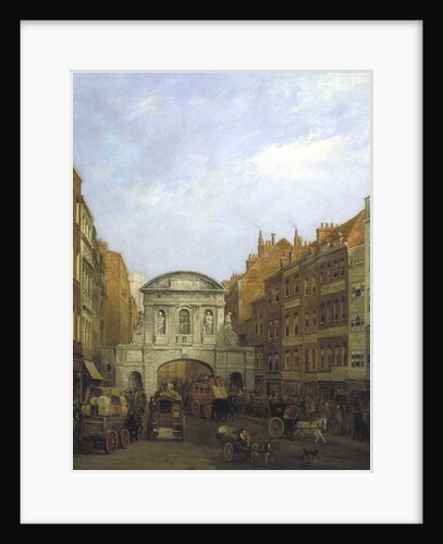 Temple Bar from the Strand, London by William Henry