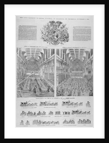 The Guildhall Civic Banquet for Queen Victoria held on 9 November 1837 by Anonymous