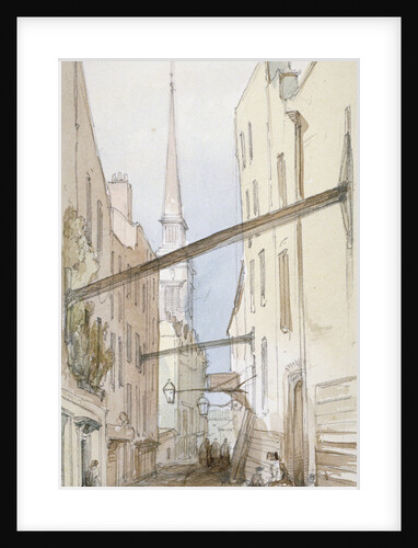 Huggin Lane, City of London by Thomas Colman Dibdin