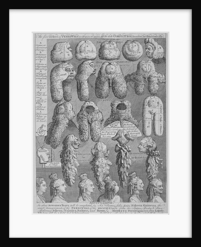 The five orders of perriwigs' 1761 by William Hogarth