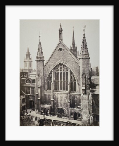 The east end of the Guildhall, from Basinghall Street, City of London by Anonymous