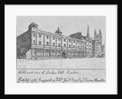 North-east view of Leadenhall, City of London by John Carter