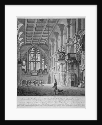 Interior of the Guildhall, City of London by George Hawkins