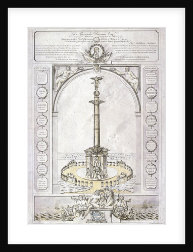 Design for a monument to Admiral Lord Nelson in the form of a column by Charles Middleton