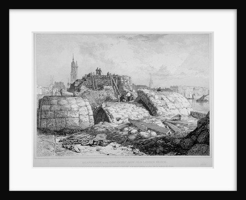 Old London Bridge by Edward William Cooke