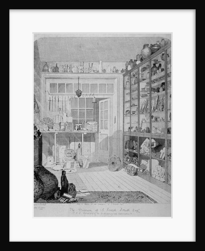 Interior view of Charles Roach Smith's museum in Liverpool Street, City of London by John Brown