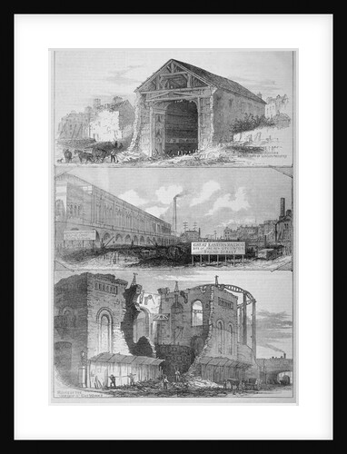 Demolitions for the Broad Street Extension of the Great Eastern Railway, City of London by Anonymous
