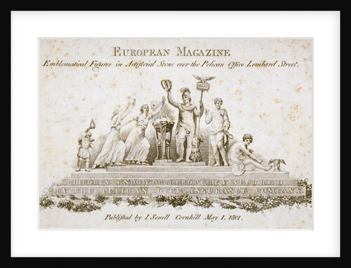 Emblematical figures over the Pelican Life Office, no 70 Lombard Street, City of London by Anonymous