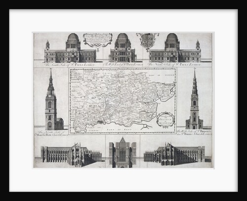 Map of the Diocese of London by John Harris