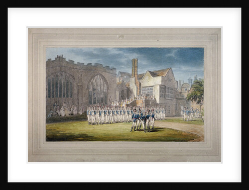 Leathersellers' Hall, and the Church of St Helen, Bishopsgate, City of London by Edward Dayes