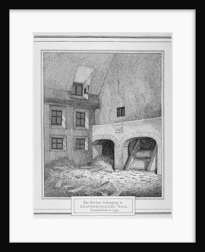 Interior view of a kitchen, Leathersellers' Hall, Little St Helen's, City of London by John Thomas Smith