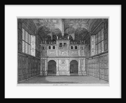 Interior view of Leathersellers' Hall, Little St Helen's, City of London by James Peller Malcolm