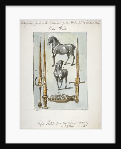 Antiquities found in the excavations for the works of the new London Bridge by Anonymous