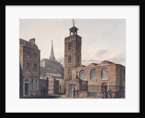 North view of the Church of St James, Duke's Place and adjacent buildings, City of London by John Coney