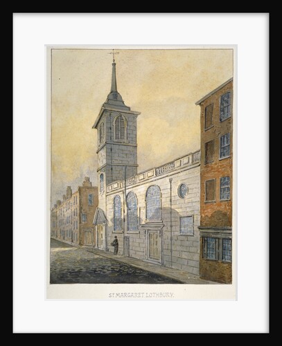 South-east view of the Church of St Margaret Lothbury, City of London by William Pearson