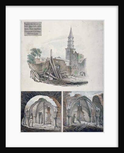 St Martin's le Grand, City of London by Robert Blemmell Schnebbelie