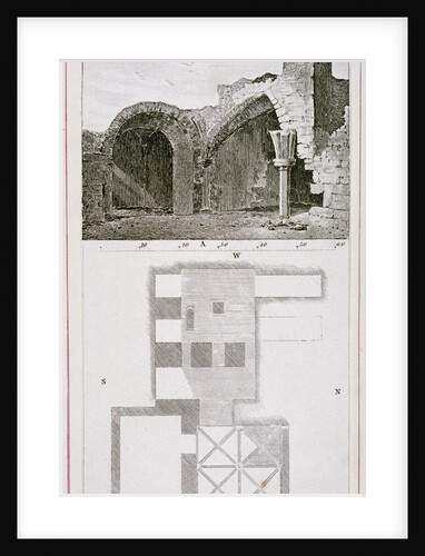 Remains of the Church of St Martin's le Grand, City of London by John Chessell Buckler