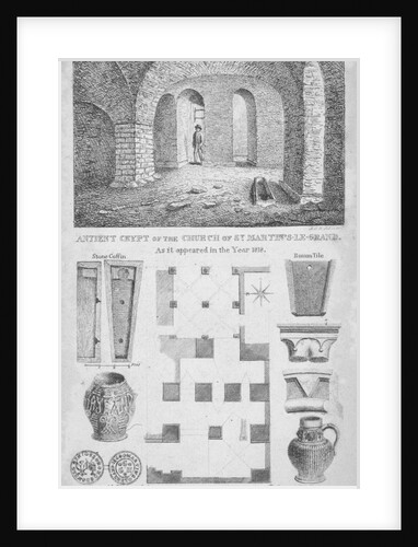 Interior view of the remains of the Church of St Martin's le Grand, City of London by AJK