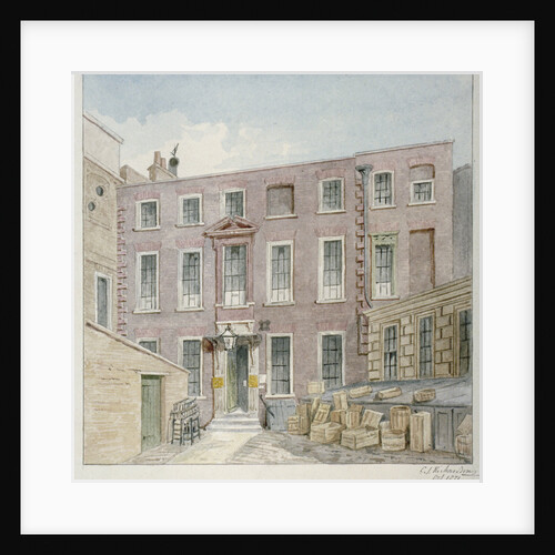 View of the courtyard at no 38 St Mary at Hill, City of London by Charles James Richardson