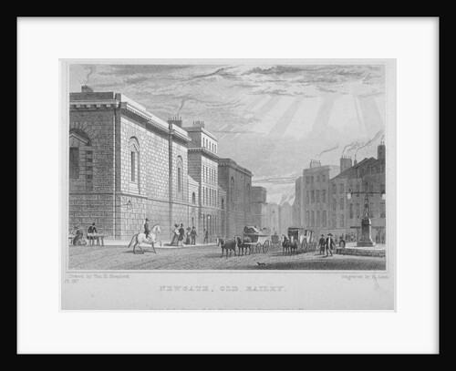 Newgate Prison, Old Bailey, City of London by R Acon