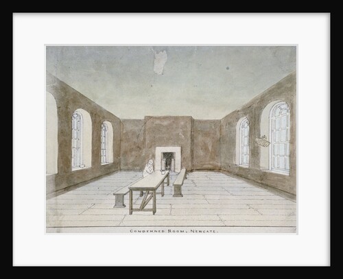 Interior of the condemned room in Newgate Prison, Old Bailey, City of London by Valentine Davis