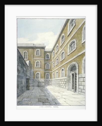 The chapel yard in Newgate Prison, Old Bailey, Newgate Prison, Old Bailey, City of London by Frederick Nash