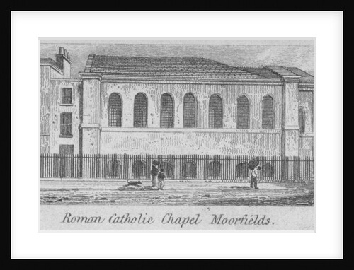 Side view of St Mary's Roman Catholic Church, Moorfields, City of London by Anonymous