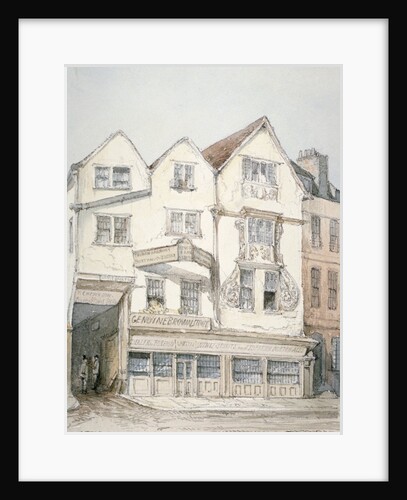 King's Arms Inn, Moorfields, with decorative moulding on the front, City of London by Thomas Colman Dibdin