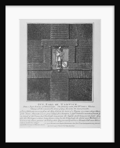 Guy, Earl of Warwick, relief in Warwick Lane at the corner of Newgate Street, City of London by Anonymous