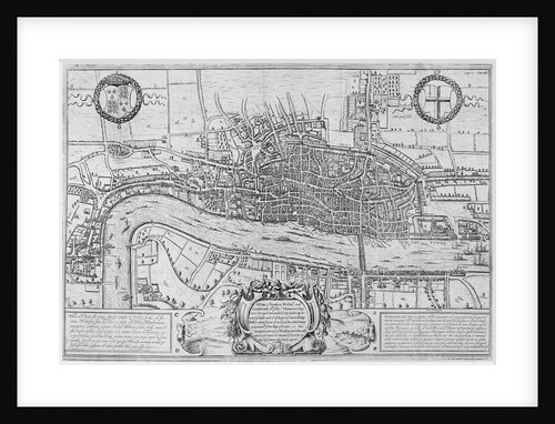 Map of the City of London and City of Westminster in c1600 by Anonymous