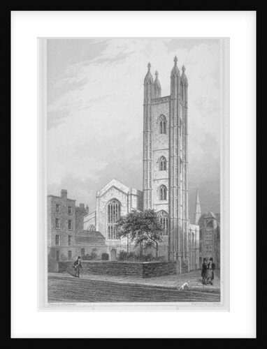 Church of St Mary Aldermary, City of London by John Le Keux