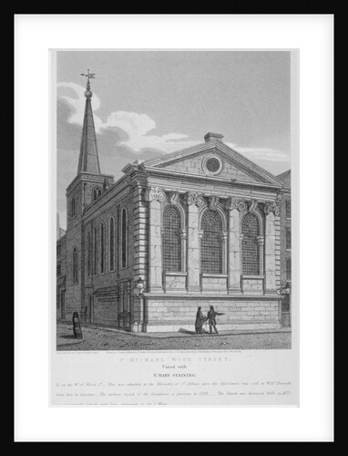 Church of St Michael, Wood Street, City of London by Joseph Skelton
