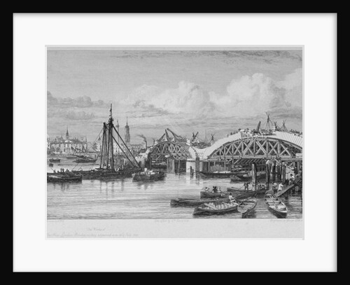 London Bridge under construction by George Cooke
