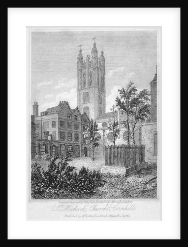 View from the south of Church of St Michael, Cornhill, City of London by Thomas Higham