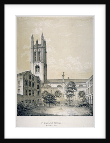 South-east view of the Church of St Michael, Cornhill, City of London by EJ Dickinson