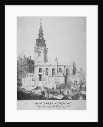 South-east view of the Church of St Michael, Crooked Lane, City of London by Anonymous