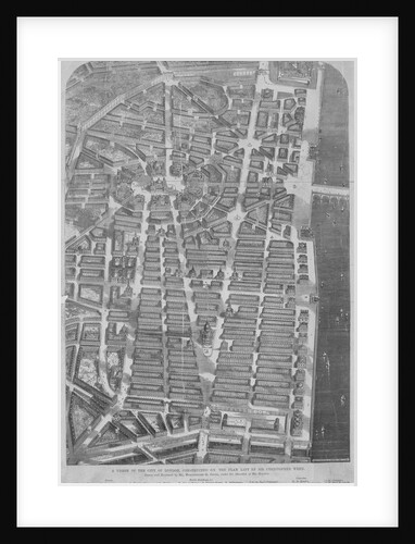 Sir Christopher Wren's plan for the rebuilding of London after the Great Fire, 1666 (1875) by G Worthington Smith