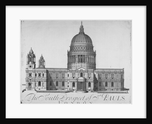 South view of St Paul's Cathedral, City of London by John Harris