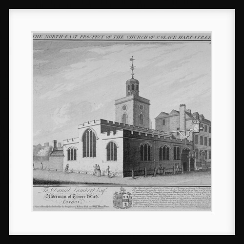 North-east prospect of the Church of St Olave, Hart Street, City of London by William Henry Toms