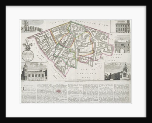 Map of Aldgate Ward, City of London by RW Seale