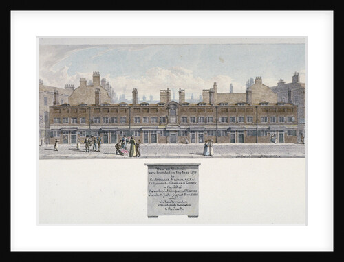 The Salters' Almshouses in Monkwell Street, City of London by Robert Blemmell Schnebbelie