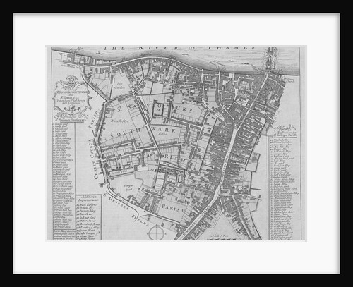 Map of the Parishes of St George's and St Saviour's, Southwark, London by Anonymous