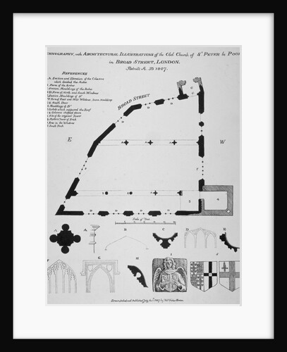 Iconography, architectural details and sections of the Church of St Peter-le-Poer, London by Thomas Fisher