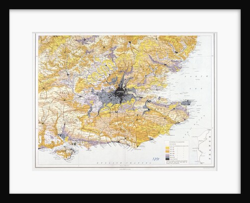 Map of London and south-east England by John Bartholomew