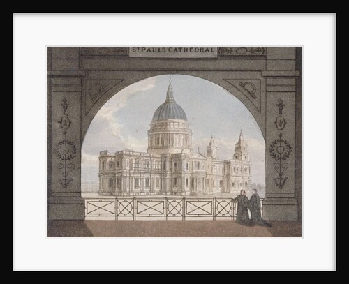 North-east view of St Paul's Cathedral through an archway, City of London by Anonymous