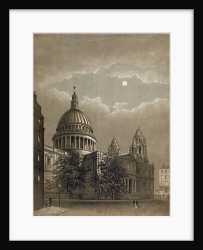 North-east view of St Paul's Cathedral by moonlight, City of London by Anonymous