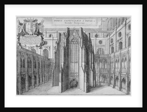 Part of the side of the old St Paul's Cathedral, City of London by Wenceslaus Hollar